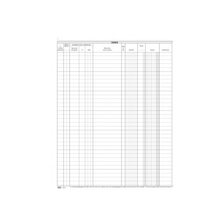 Registro Merce Conto Deposito 49pg 31x24,5 Cm